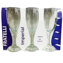 Conjunto Taças Para Champanhe Imperial 3 Peças 200ml Fratelli Hc0507997 - Fratelli Inox