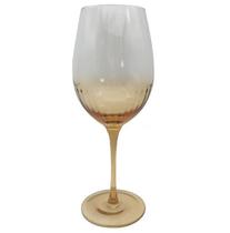 Conjunto Taças Para Vinho Tinto Vidro Dourado 6 peças