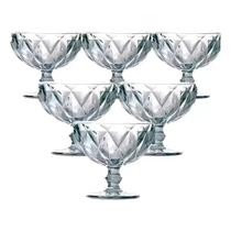 Conjunto Taças Sobremesa 6 Peças Modelo Diamante 325Ml Bico