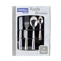 Conjunto Talheres Aço Inox 24 Peças Asda Premium-FRATELLI