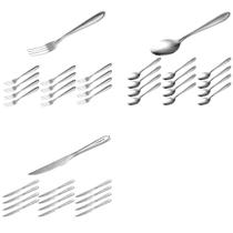 Conjunto Talheres Aço Inox Polido Garfo Colher Faca - 36un