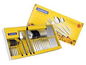 Conjunto Talheres Búzios Tramontina 24 Peças Cabos Feito em Aço - 23799052