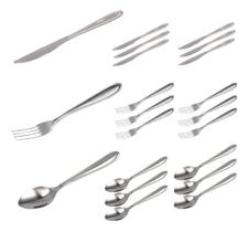 Conjunto Talheres Inox Luxo 36Pçs Garfo Colher Faca