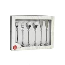 Conjunto Talheres para Petiscos Leaves Bon Gourmet Aço Inox Conjunto Talheres para Petiscos Leaves Bon Gourmet Aço Inox
