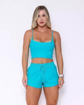 Conjunto tamanho único Short Boxer Basic Turquesa