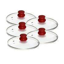 Conjunto Tampa de Vidro com Pomel Vermelho N16 à N24 Conjunto Tampa de Vidro com Pomel Vermelho N16 à N24