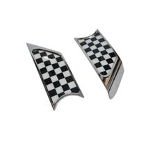 Conjunto Tampa Decorativa Lateral Xadrez Original Mini Cooper