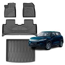 Conjunto Tapete Automotivo de Bandeja em Borracha com Borda BYD Yuan Pro Cabine e Porta-Malas 4pcs 3D Ekap Conjunto Tapete Automotivo de Bandeja em Borracha com Borda BYD Yuan Pro Cabine e Porta-Malas 4pcs 3D Ekap
