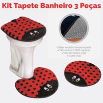 Conjunto Tapete Banheiro Kit 3 Peças Jogo Banheiro Decoração