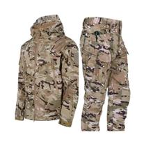 Conjunto Tático Masculino Camuflado Impermeável De Soft Shell Com Forro De Fleece Para Inverno,