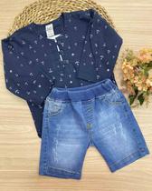 Conjunto tecido jeans baby ocean 2pcs 191751