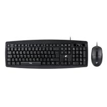 Conjunto Teclado e Mouse Com Fio Para Computador - Preta Conjunto Teclado e Mouse Com Fio Para Computador - Preta