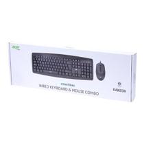 Conjunto Teclado e Mouse Com Fio Para Computador - Preta Conjunto Teclado e Mouse Com Fio Para Computador - Preta