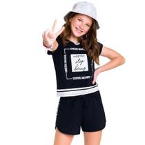 Conjunto Teen Feminino Blusa + Short Amora