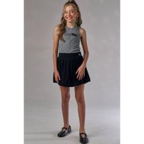 Conjunto Teen Menina Blusa Canelado e Saia Balonê em Tecido Texturizado Lilimoon Conjunto Teen Menina Blusa Canelado e Saia Balonê em Tecido Texturizado Lilimoon