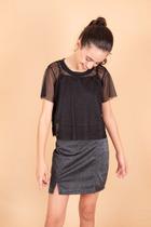 Conjunto Teen Tres Peças Blusa + Top + Saia Com Shorts 17390