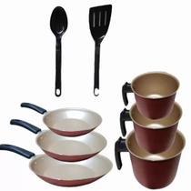 Conjunto Teflon Antiaderente 8 Peças Conjunto Teflon Antiaderente 8 Peças