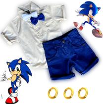 Conjunto Temático Sonic Para Festa Infantil Menino - Rugido Kids