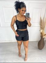 Conjunto Tendência Verão 2 Peças Short Blog Luxo Oferta