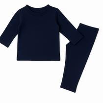 Conjunto Térmico Bebê 0 a 2 Anos -Roupa Segunda Pele Quentinha Inverno Blusa e Calça Tecido Macio