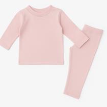 Conjunto Térmico Bebê 0 a 2 Anos -Roupa Segunda Pele Quentinha Inverno Blusa e Calça Tecido Macio