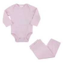 Conjunto Térmico Bebê Brandili Body e Calça Rosa - 80152061 Conjunto Térmico Bebê Brandili Body e Calça Rosa - 80152061