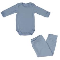 Conjunto Térmico Bebê Upman Body e Calça Azul Celeste 3BBRF