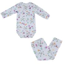 Conjunto Térmico Bebê Upman Body e Calça Branco Uvita 3BERF