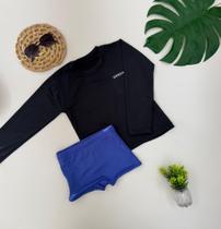 Conjunto térmico fator solar uv praia piscina criança 2 ao 8 varias cores