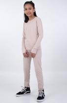 Conjunto Térmico Infantil Unissex Peluciado Inverno com Punho para Polegar