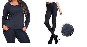 Conjunto Térmico Inverno: Blusa + Meia Calça Com Pé