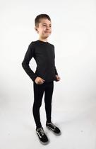 Conjunto Térmico Juvenil e infantil unissex para Frio Intenso Extreme Calça Blusa Flanelada