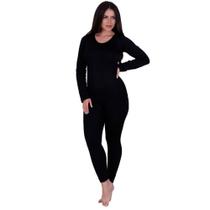 Conjunto Térmico Segunda Pele para o Inverno Blusa Peluciada e Meia Calça Fio 80