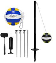 Conjunto Tetherball GOOSO 2 bolas, poste de 8 pés, portátil ao ar livre Conjunto Tetherball GOOSO 2 bolas, poste de 8 pés, portátil ao ar livre