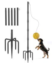 Conjunto Tetherball Tigerden portátil ajustável de 2,3 m para uso externo