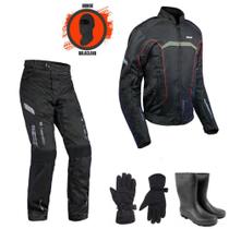 Conjunto Texx Impermeável Moto Jaqueta Strike e Calça Strike