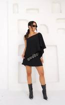 Conjunto Thalita - Shorts Saia e Bata em Tecido Duna