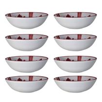 Conjunto Tigelas Pote Facetado 8 Peças Poke 690ml Japonesa