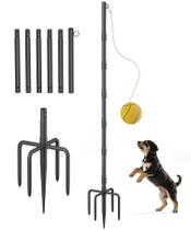 Conjunto Tigerden Tetherball com poste, bola e corda ao ar livre