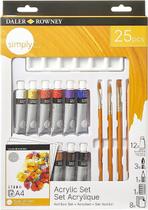 Conjunto Tinta Acrilica 25 Peças Daler Rowney