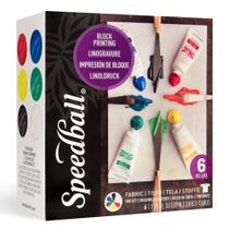 Conjunto Tinta Xilogravura Para Tecido Speedball 6 Cores Conjunto Tinta Xilogravura Para Tecido Speedball 6 Cores