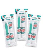 Conjunto Tira Pelos 3 Mini Rolo Adesivo + 6 Refis Flash Limp