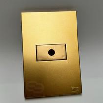 Conjunto Tomada 10a 20a 4x2 Dourada Fosco Interruptor Simples Paralelo Ouro Nobre Satin Blux