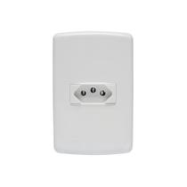 Conjunto Tomada 10a 220v 2 Polos + Terra com Placa 4x2 Duale Up Branco - Iriel