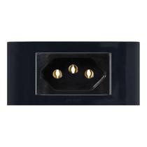 Conjunto tomada 10a 2p+ t 250v embutir moveis pezzi 50000 preto Conjunto tomada 10a 2p+ t 250v embutir moveis pezzi 50000 preto