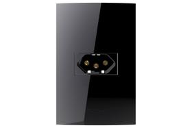 Conjunto Tomada 10A 2P+T 4x2 Preto Black Piano 85540 Alumbra Conjunto Tomada 10A 2P+T 4x2 Preto Black Piano 85540 Alumbra