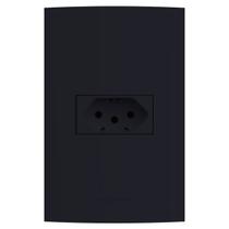 Conjunto Tomada 10A 2P+T 4x2 Preto Fosco 85740 Alumbra Conjunto Tomada 10A 2P+T 4x2 Preto Fosco 85740 Alumbra