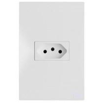 Conjunto Tomada 10A Horizontal 4X2 Branco Satin Brs12151-7Br