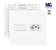 Conjunto Tomada 10a + Interruptor Paralelo Margirius B3