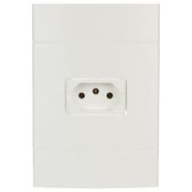 Conjunto Tomada 2 Pinos + Terra 10 Amperes 250 Volts Branco Lunare - PRM444721 - SCHNEIDER Conjunto Tomada 2 Pinos + Terra 10 Amperes 250 Volts Branco Lunare - PRM444721 - SCHNEIDER